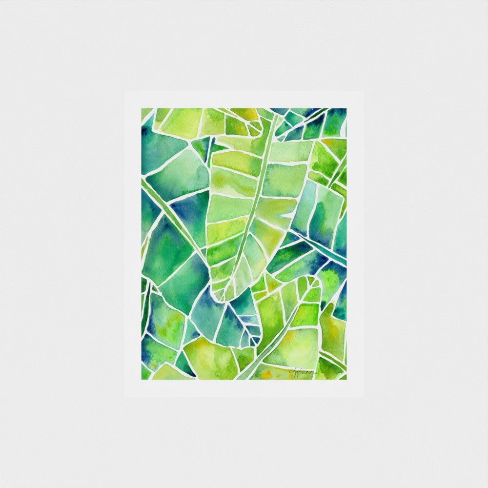 Banana Palms (Vertical) - Botanical Tropical Watercolor Print